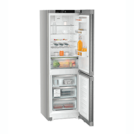 Combina frigorifica Liebherr CNsdb 5223 Plus, NoFrost, EasyFresh, 60 cm, 330 l, EasyTwist-Ice, DuoCooling, Display tactil, Clasa B, SmartSteel